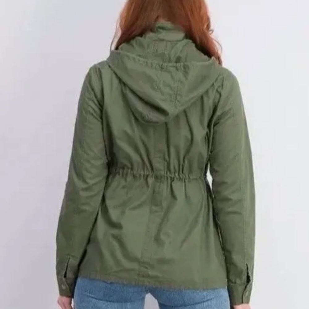 41 Hawthorn Chaplin Essential Hooded Anorak olive green utility Jacket small - Picture 15 of 15
